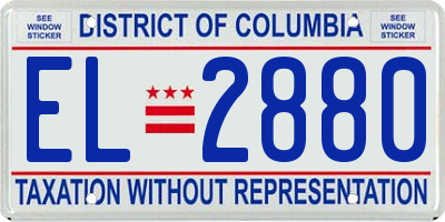 DC license plate EL2880