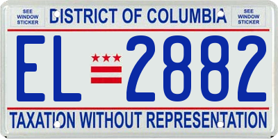 DC license plate EL2882