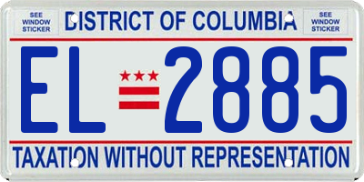 DC license plate EL2885