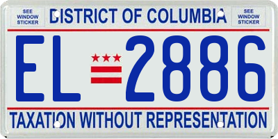 DC license plate EL2886