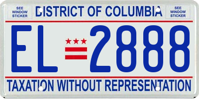 DC license plate EL2888