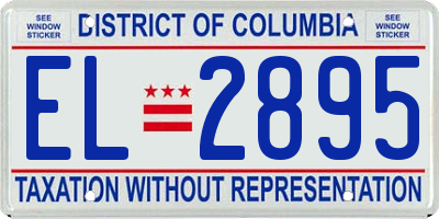 DC license plate EL2895