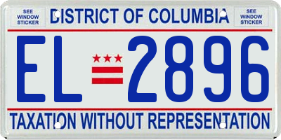 DC license plate EL2896