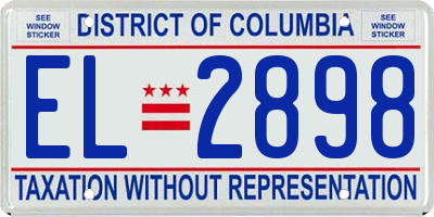 DC license plate EL2898