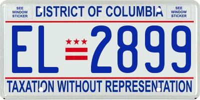 DC license plate EL2899