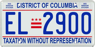 DC license plate EL2900