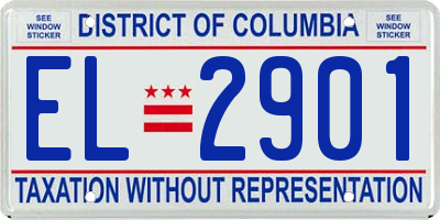 DC license plate EL2901