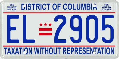 DC license plate EL2905