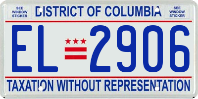 DC license plate EL2906