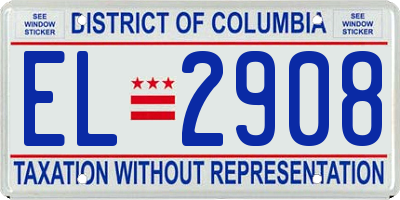 DC license plate EL2908