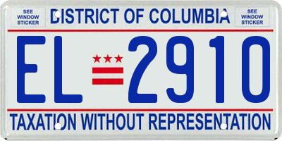 DC license plate EL2910