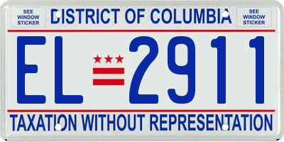 DC license plate EL2911