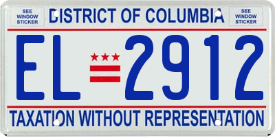 DC license plate EL2912