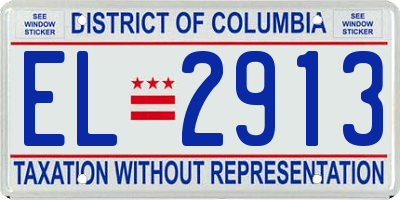 DC license plate EL2913