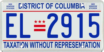 DC license plate EL2915