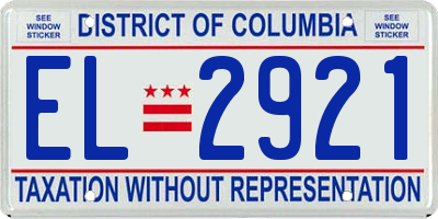 DC license plate EL2921