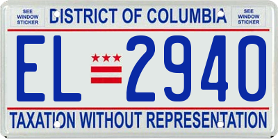 DC license plate EL2940