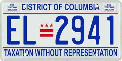 DC license plate EL2941