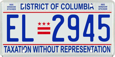 DC license plate EL2945