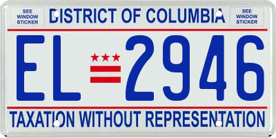 DC license plate EL2946