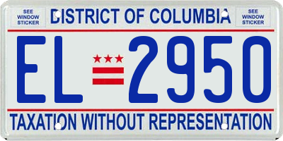 DC license plate EL2950