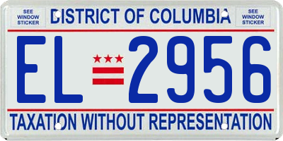 DC license plate EL2956