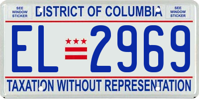 DC license plate EL2969