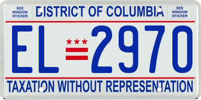 DC license plate EL2970