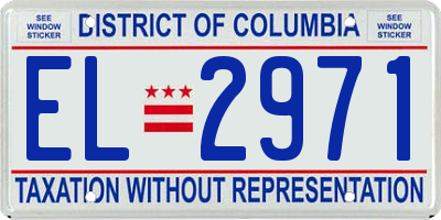 DC license plate EL2971