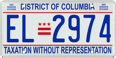 DC license plate EL2974