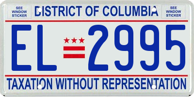 DC license plate EL2995