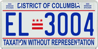 DC license plate EL3004