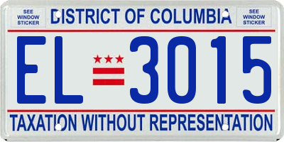 DC license plate EL3015