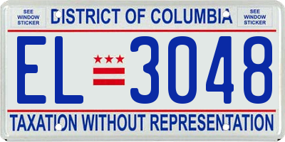 DC license plate EL3048