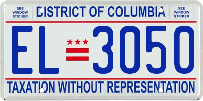 DC license plate EL3050