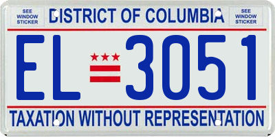 DC license plate EL3051