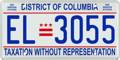 DC license plate EL3055