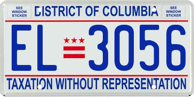 DC license plate EL3056