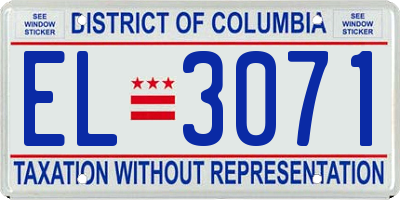 DC license plate EL3071