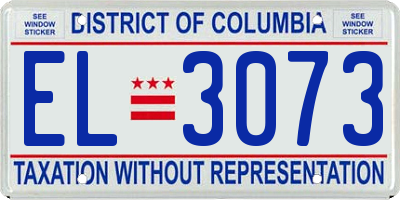 DC license plate EL3073