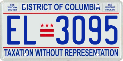 DC license plate EL3095