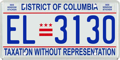 DC license plate EL3130