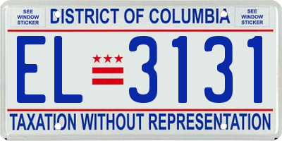 DC license plate EL3131