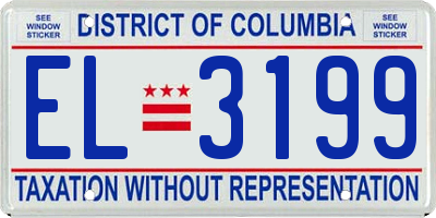 DC license plate EL3199