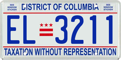 DC license plate EL3211