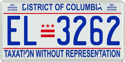 DC license plate EL3262