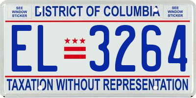 DC license plate EL3264