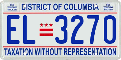 DC license plate EL3270