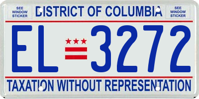 DC license plate EL3272