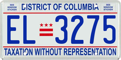 DC license plate EL3275
